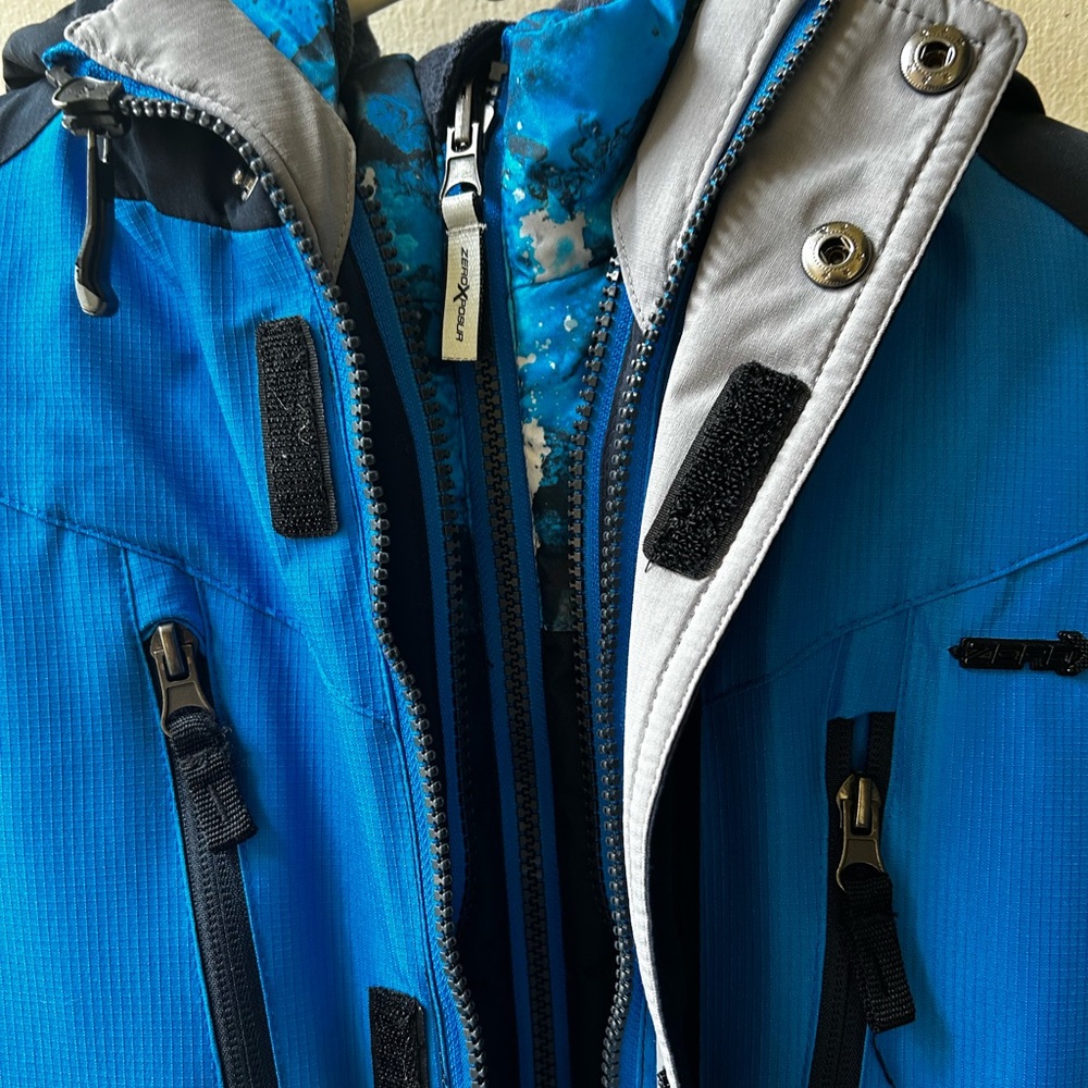 Boys ZeroXposur Thruster 3-in-1 System Jacket -Style: X54504K Color: Ocean - Picture 2 of 13